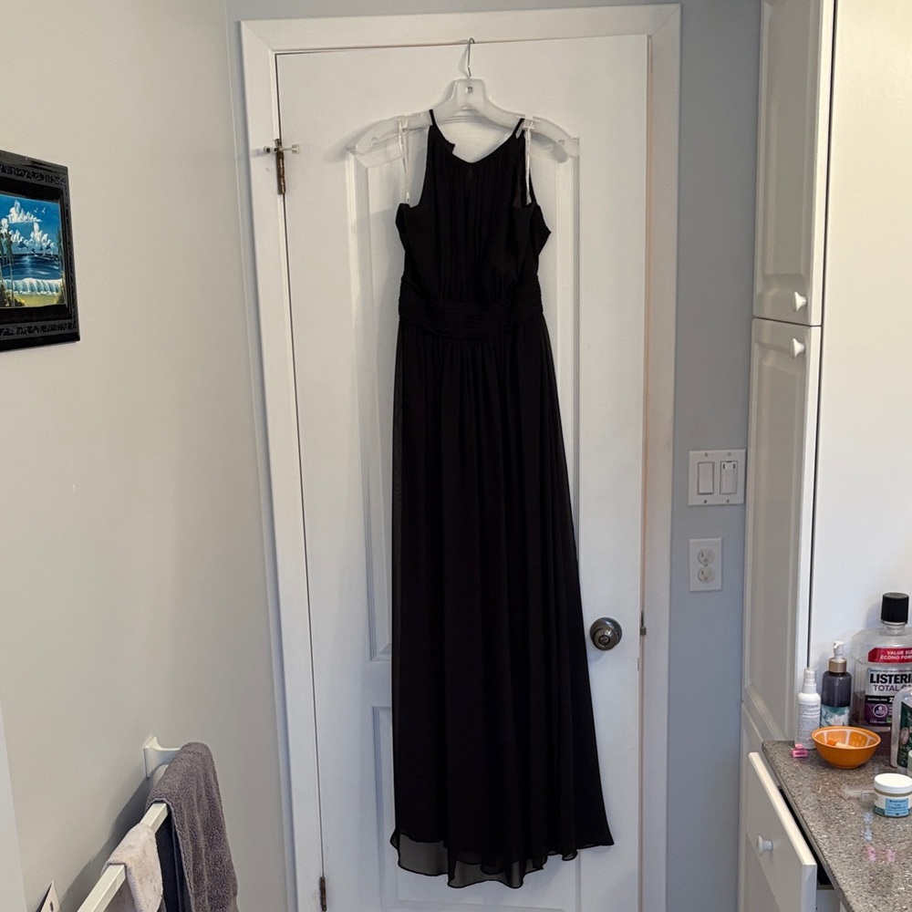 David's Bridal Black Maxi Dress